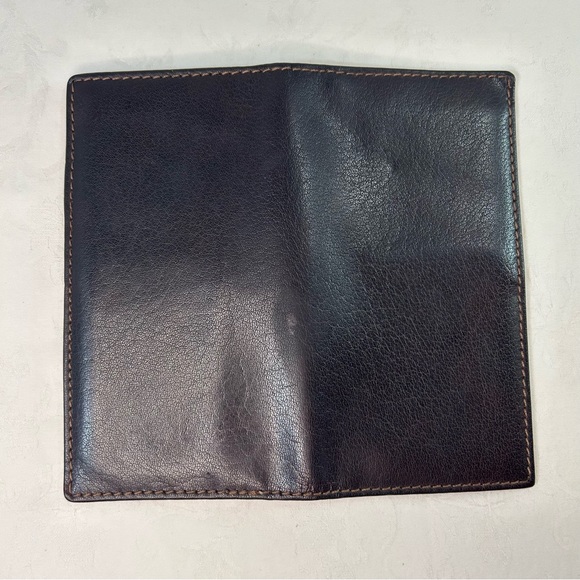 Genuine Leather Long Wallet RFID Coffee Brown Mahogany - Picture 2 of 9